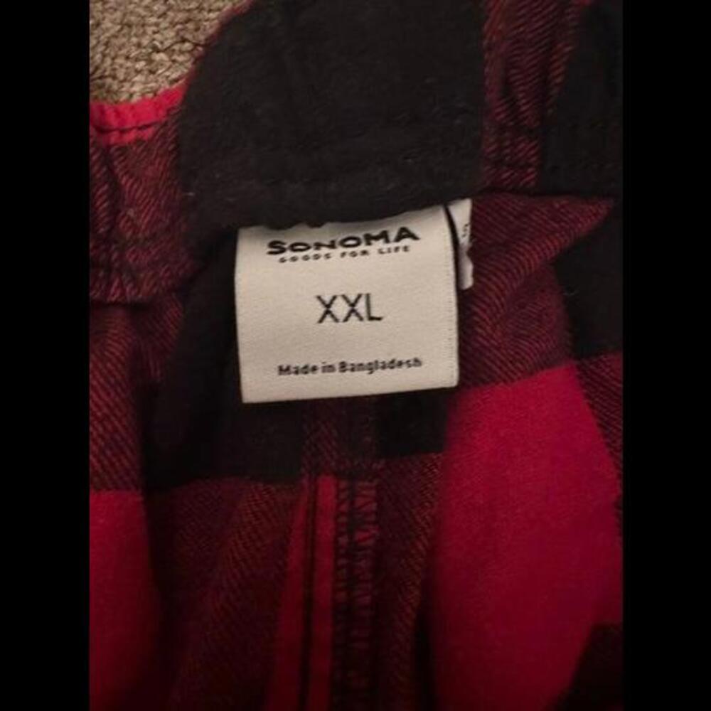 Sonoma XXL Red and Black Plaid Pajama Pants - Picture 2 of 2